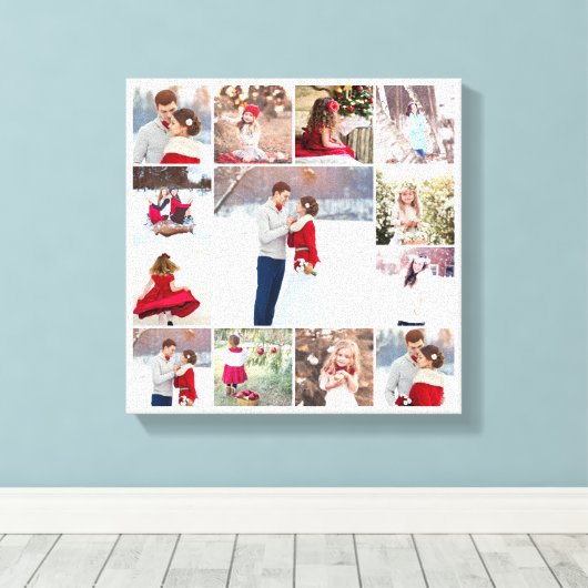 Trendy Multi fotocollage Canvas Afdruk (Insitu (Houten vloer))
