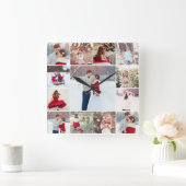 Trendy Multi Photo Collage Wall klok (Huis)