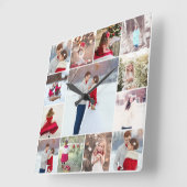 Trendy Multi Photo Collage Wall klok (Hoek)