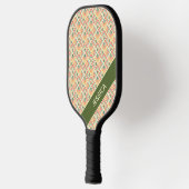 Trendy MultiColor geometrisch patroon groen persoo Pickleball Paddle (Links)
