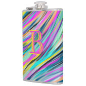 Trendy Multicolor Neon Psychedelic Monogram Heupfles (Links)