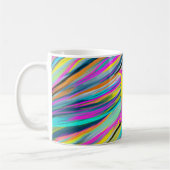 Trendy Multicolor Neon Psychedelic Monogram Koffiemok (Links)