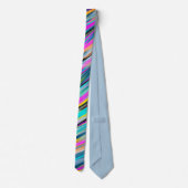 Trendy Multicolor Neon Psychedelic Stropdas (Achterkant)