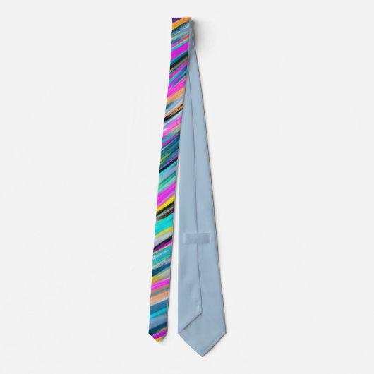 Trendy Multicolor Neon Psychedelic Stropdas (Achterkant)