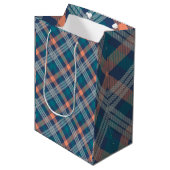Trendy Multicolor Tartan Medium Cadeauzakje (Voorkant Gekanteld)