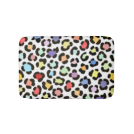 Trendy Multicolored Leopard Fur Effect Pattern Badmat
