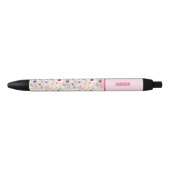 Trendy Multicolour Wild Spring Bloemen Bloemen Blo Zwarte Inkt Pen (Voorkant)
