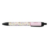Trendy Multicolour Wild Spring Bloemen Bloemen Blo Zwarte Inkt Pen (Bodem)