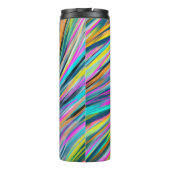Trendy multikleurige neon psychedelische monogram thermosbeker (Achterkant)