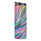 Trendy multikleurige neon psychedelische monogram thermosbeker (Geroteerd rechts)