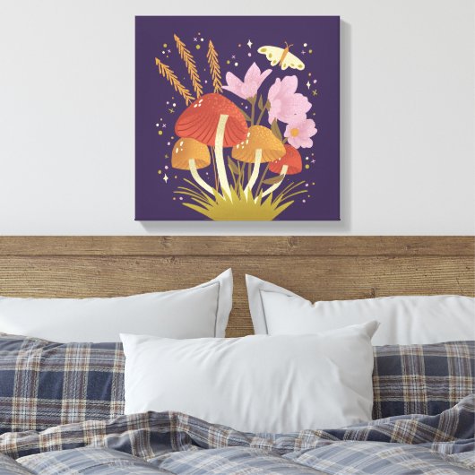 Trendy Mushroom Art Print (Insitu (Slaapkamer))