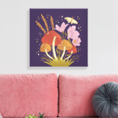 Trendy Mushroom Art Print (Insitu (Woonkamer))