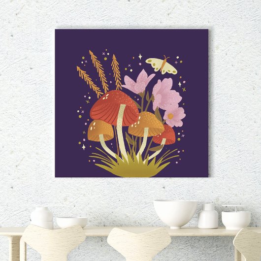 Trendy Mushroom Art Print