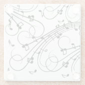 Trendy Music Design Glazen Onderzetter (Achterkant)