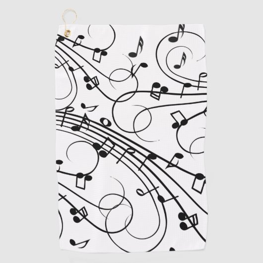 Trendy Music Design Golfhanddoek (Voorkant)