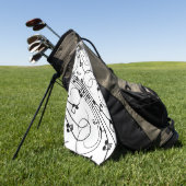 Trendy Music Design Golfhanddoek (Groen)
