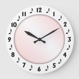 Trendy Music Design Pink Grote Klok