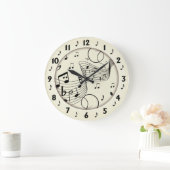 Trendy Music Design Round Wall Grote Klok (Huis)