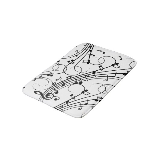 Trendy Music Design Shower Curtain Badmat (Gekanteld)