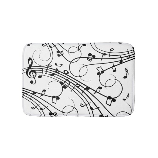 Trendy Music Design Shower Curtain Badmat (Voorkant)