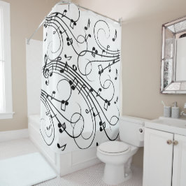 Trendy Music Design Shower Curtain Douchegordijn