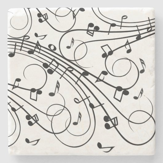 Trendy Music Design Stenen Onderzetter (Voorkant)