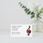 Trendy Musical Note Theme Visitekaartjes (Staand voorkant)