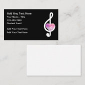 Trendy Musical Note Theme Visitekaartjes (Voorkant / Achterkant)