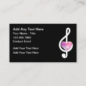 Trendy Musical Note Theme Visitekaartjes (Voorkant)