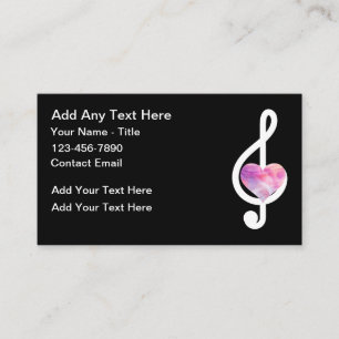 Trendy Musical Note Theme Visitekaartjes