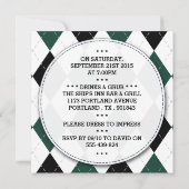 Trendy Mustache Bachelor Party Kaart (Achterkant)