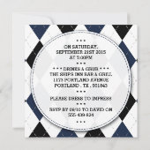 Trendy Mustache Bachelor Party Kaart (Achterkant)