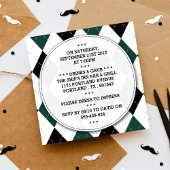 Trendy Mustache Bachelor Party Kaart