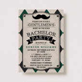 Trendy Mustache Bachelor Party Kaart