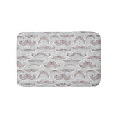Trendy Mustache Pattern Badmat (Voorkant)