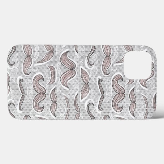 Trendy Mustache Pattern Case-Mate iPhone Case (Achterkant (horizontaal))
