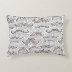 Trendy Mustache Pattern Decoratief Kussen