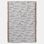 Trendy Mustache Pattern Deken (Voorkant Verticaal)