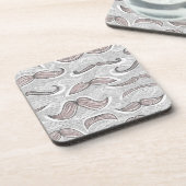 Trendy Mustache Pattern Drankjes Onderzetter (Linkerzijde)