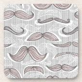 Trendy Mustache Pattern Drankjes Onderzetter (Voorkant)