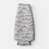 Trendy Mustache Pattern Flesjeskoeler (Voorkant)