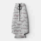 Trendy Mustache Pattern Flesjeskoeler (Achterkant)