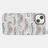 Trendy Mustache Pattern iPhone Hoesje (Achterkant horizontaal)