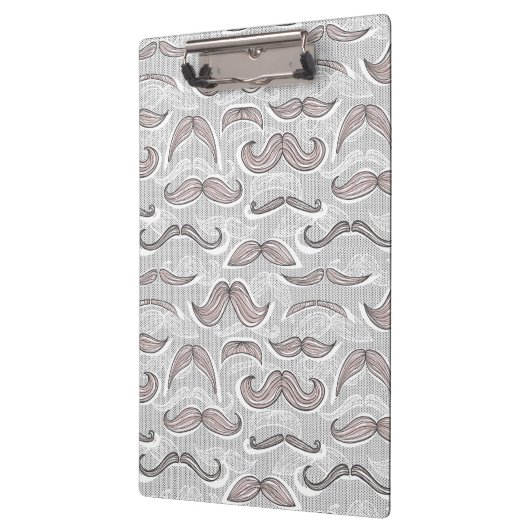 Trendy Mustache Pattern Klembord (Links)