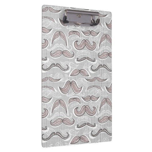 Trendy Mustache Pattern Klembord (Rechts)