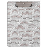 Trendy Mustache Pattern Klembord (Voorkant)