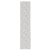 Trendy Mustache Pattern Korte Tafelloper (Voorkant)