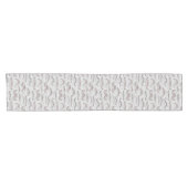 Trendy Mustache Pattern Korte Tafelloper (Horizontaal)