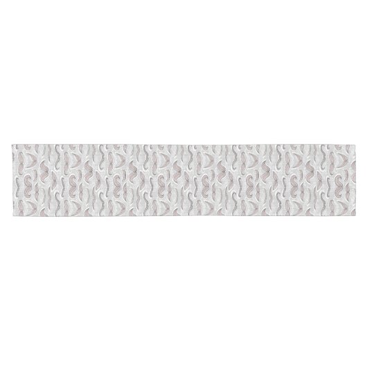 Trendy Mustache Pattern Korte Tafelloper (Horizontaal)