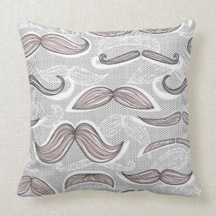 Trendy Mustache Pattern Kussen